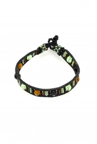 Leather Crystal Boho Bracelet Leather Crystal Boho Bracelet